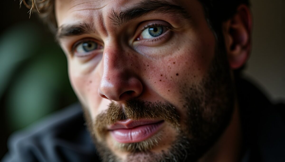 Les traces révélatrices de l'alcoolisme sur le visage des hommes